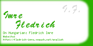 imre fledrich business card